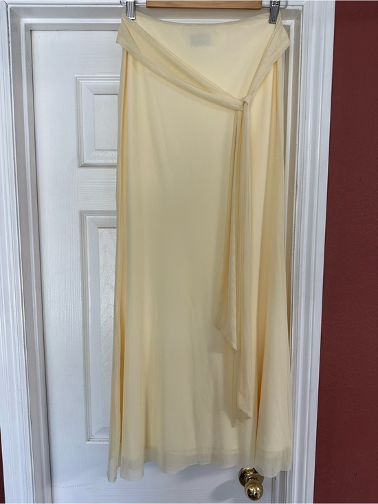 Princess Polly Dresses & Skirts - Caviar Tie Waist Maxi Skirt Princess Polly Lemon
